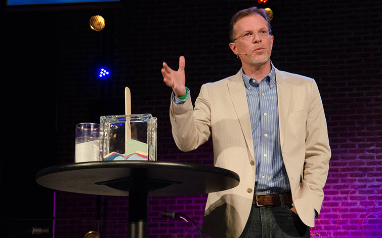 Ron Deal speaking at a event.